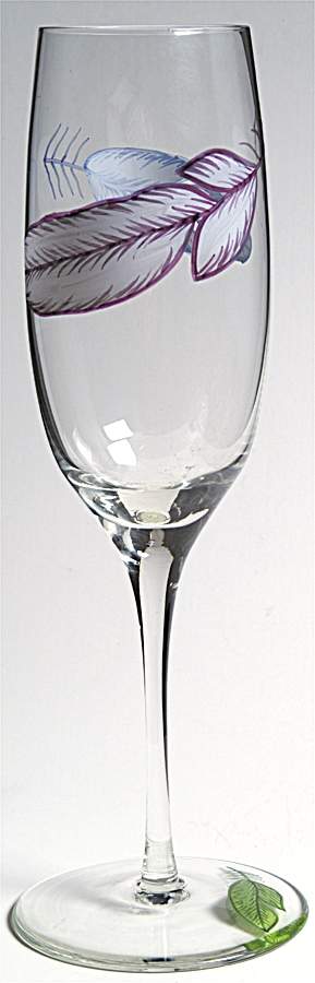 Parrots of Paradise Glassware Champagne Flute by Lynn Chase-1