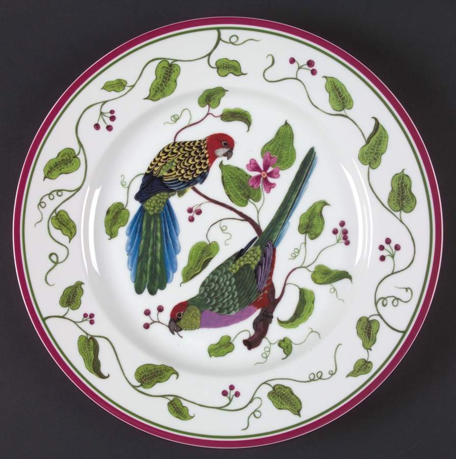 Parrots of Paradise Service Plate (Charger) by Lynn Chase-1