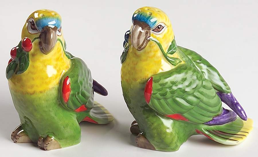 Parrots of Paradise Figural Salt & Pepper Set by Lynn Chase-1