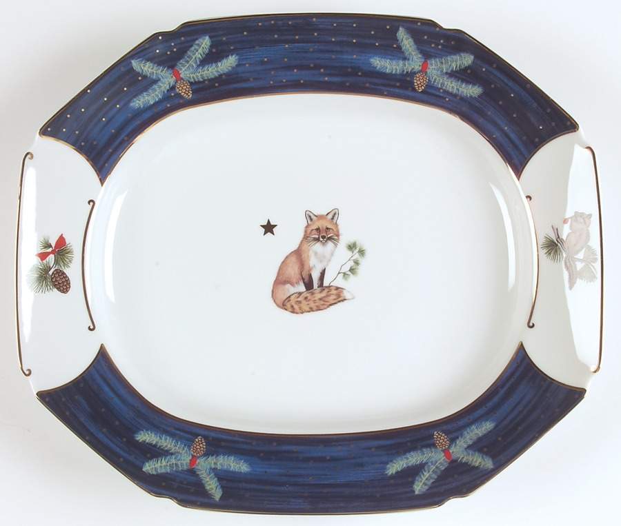 Sylvan Nocturne 14" Oval Serving Platter by Lynn Chase-1