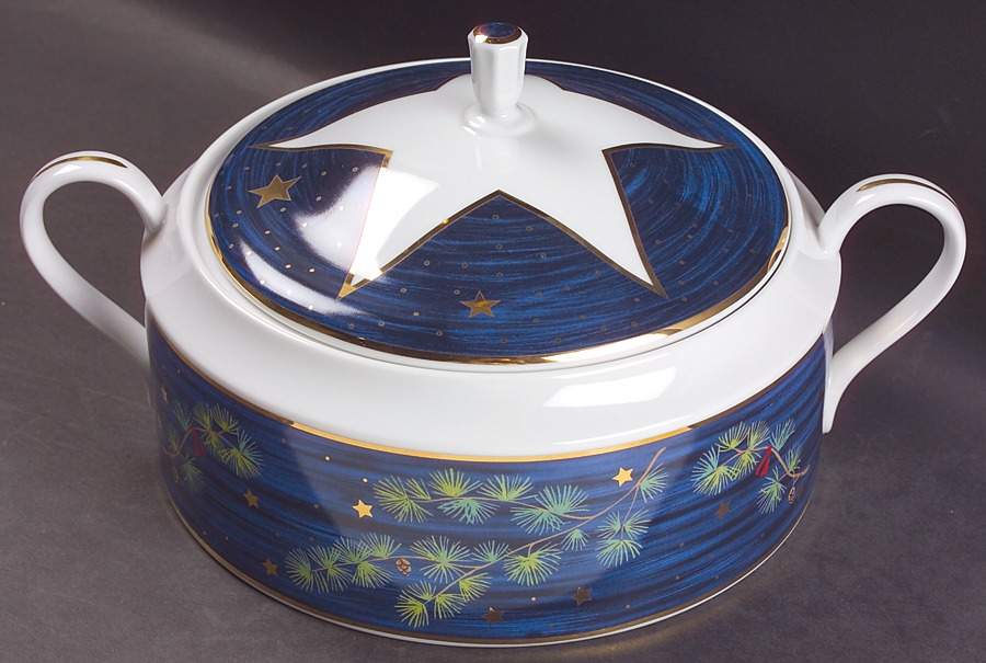 Sylvan Nocturne 2.5 Qt Round Covered Casserole by Lynn Chase-1