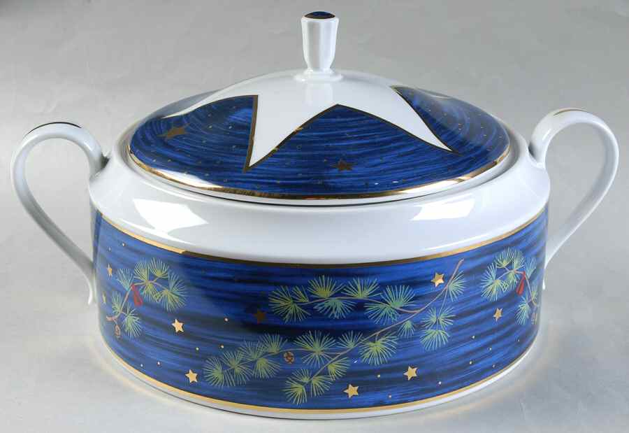 Sylvan Nocturne Round Vegetable No Lid by Lynn Chase-1
