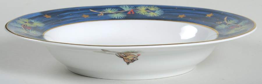 Sylvan Nocturne Large Rim Soup Bowl by Lynn Chase-1