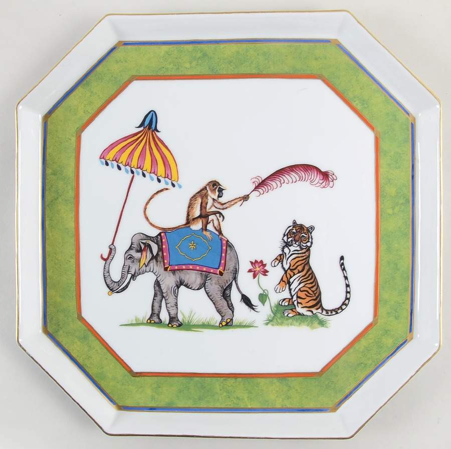Tiger Raj 12" Octagonal Serving Platter by Lynn Chase-1