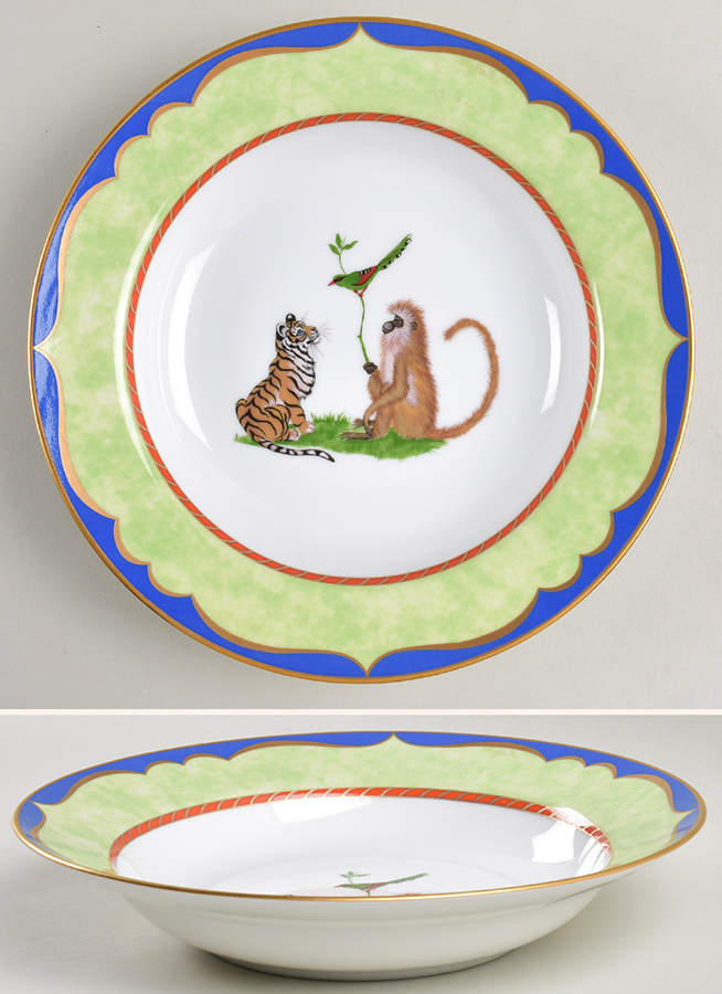 Tiger Raj Large Rim Soup Bowl by Lynn Chase-1