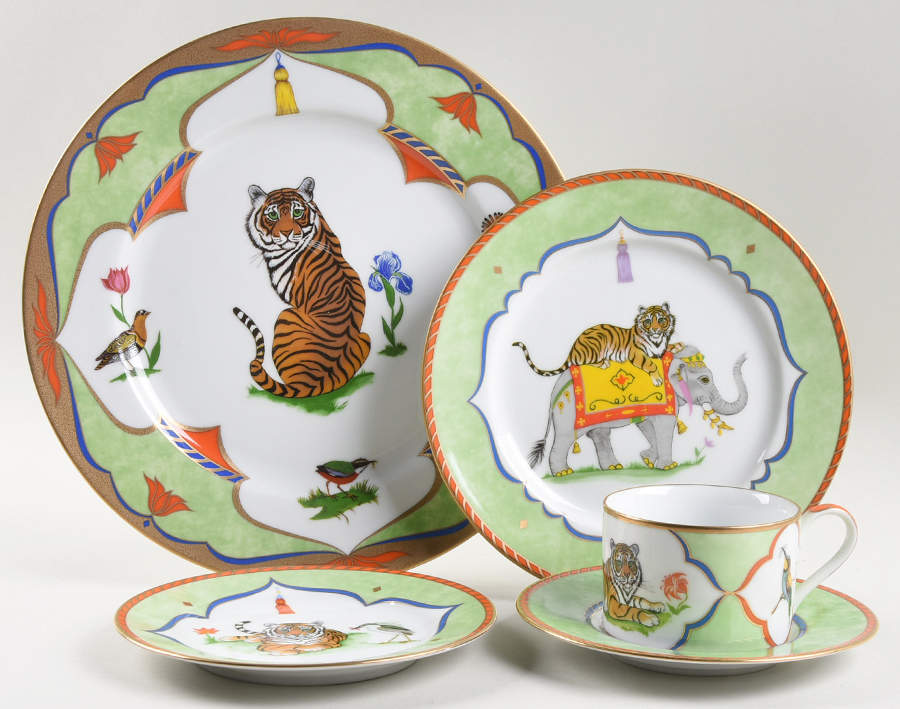 Tiger Raj 5 Piece Place Setting by Lynn Chase-1
