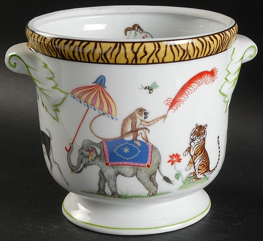 Tiger Raj Large Cachepot by Lynn Chase-1