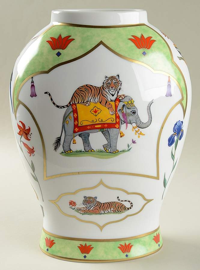 Tiger Raj Large Ginger Jar No Lid by Lynn Chase-1