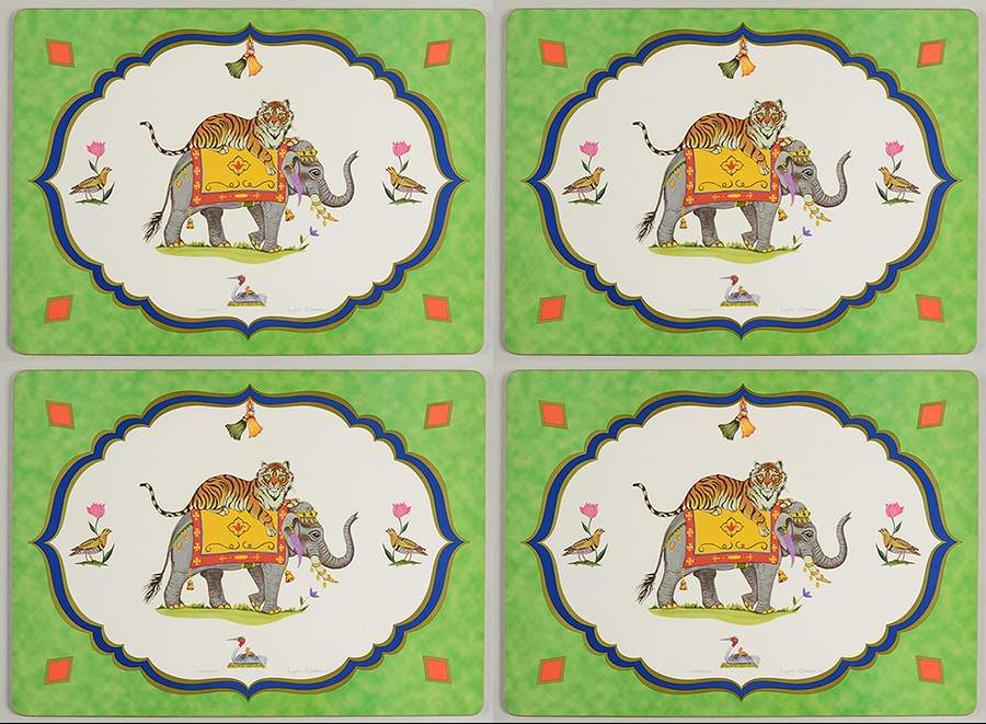 Tiger Raj Corkboard Placemat - Set of 4 by Lynn Chase-1