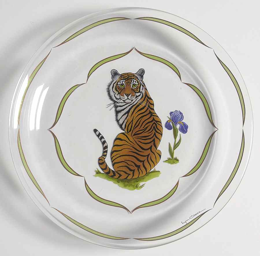 Tiger Raj Glassware Canape Plate by Lynn Chase-1