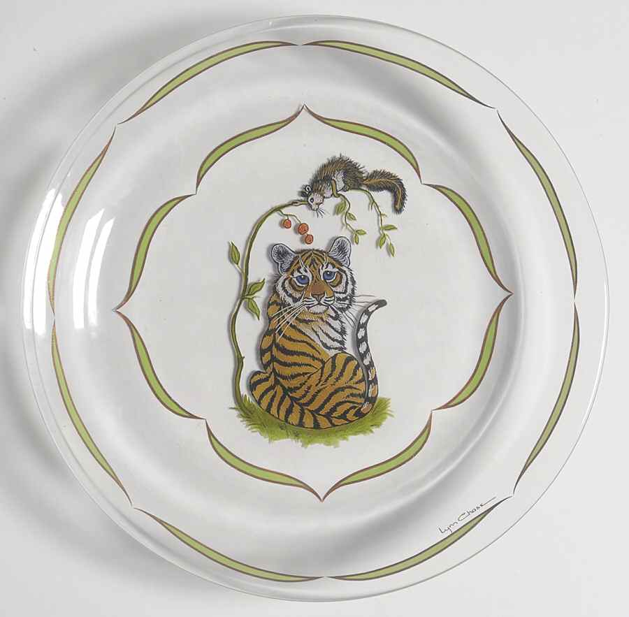 Tiger Raj Glassware Canape Plate by Lynn Chase-1