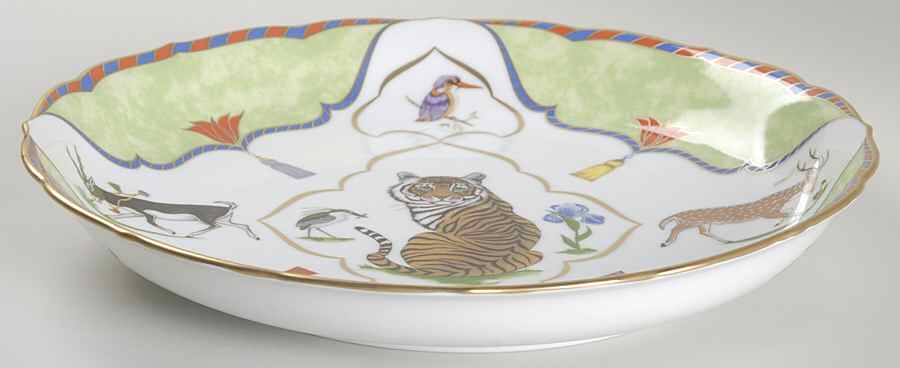 Tiger Raj Coupe Server (Round Platter) by Lynn Chase-1