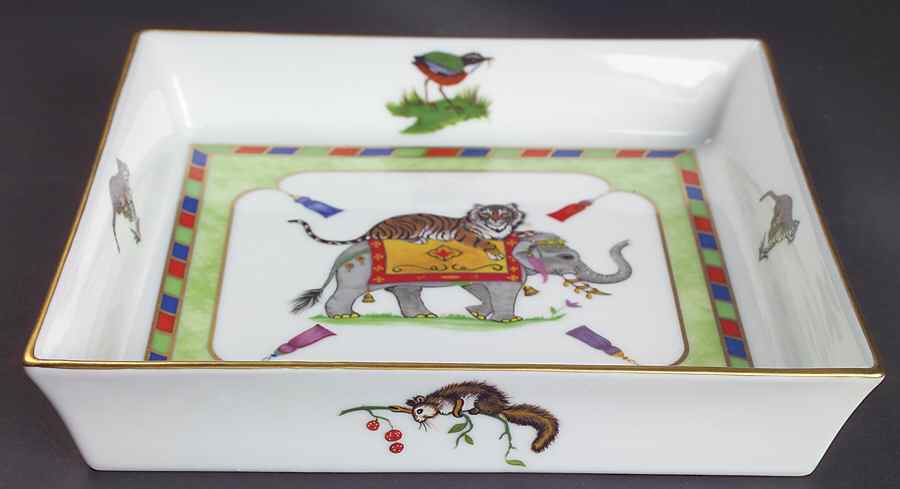 Tiger Raj Square Buffet Dish by Lynn Chase-1