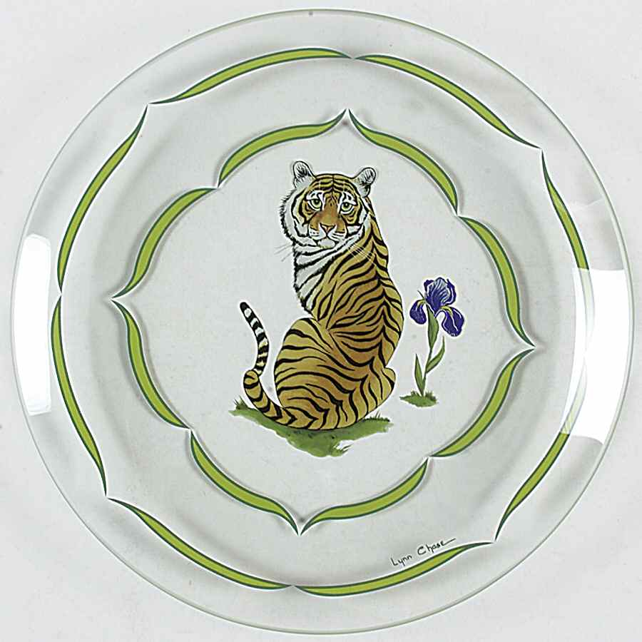 Tiger Raj Glassware Dessert Plate by Lynn Chase-1
