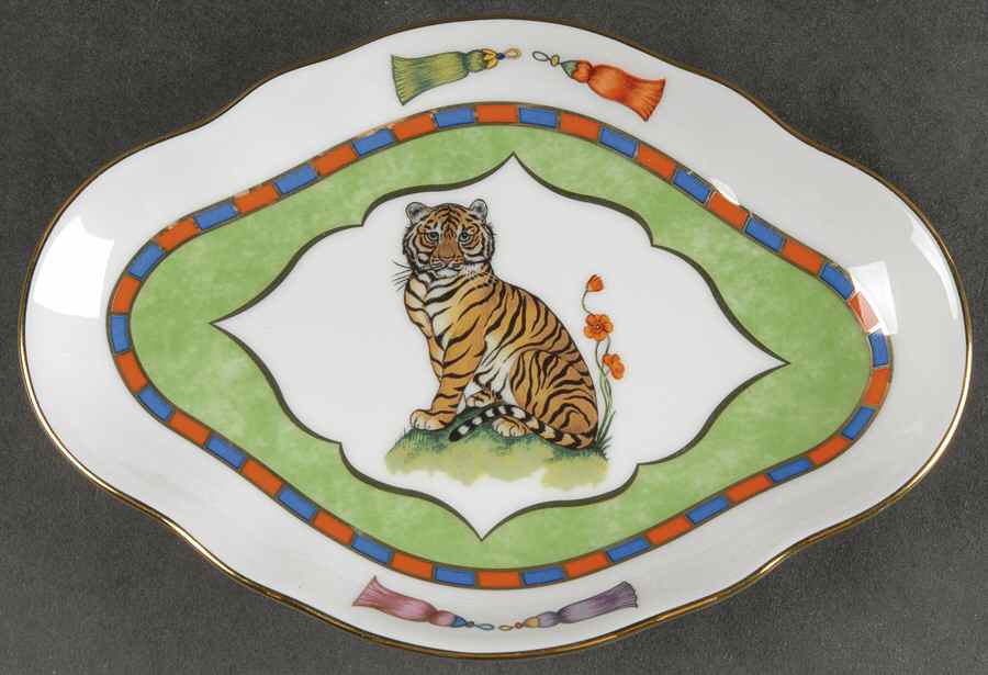 Tiger Raj Large Leaf Dish by Lynn Chase-1