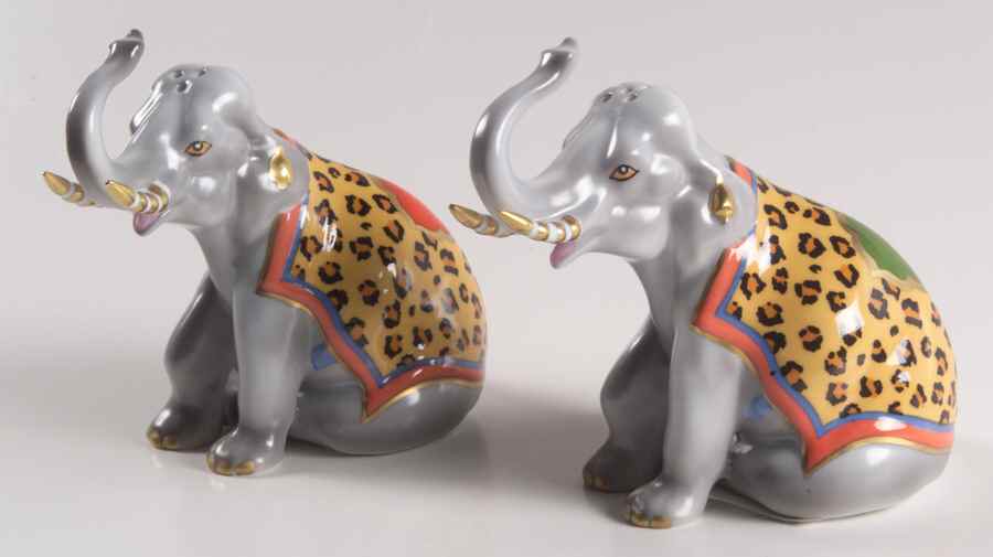 Tiger Raj Figural Salt & Pepper Set by Lynn Chase-1