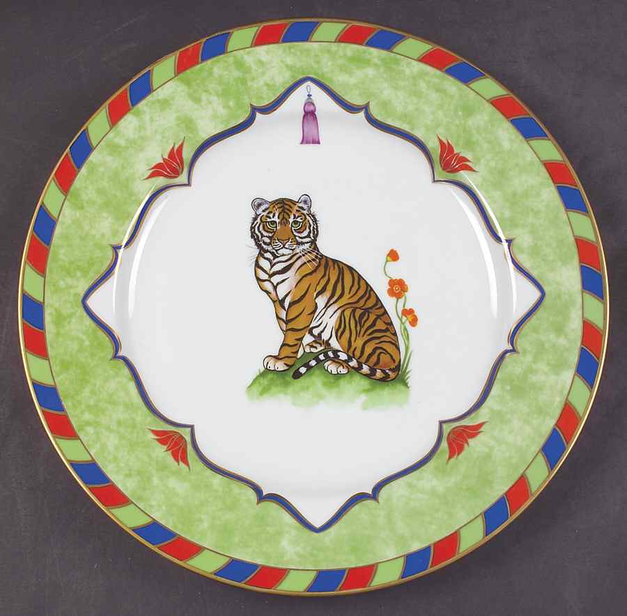 Tiger Raj Service Plate (Charger) by Lynn Chase-1