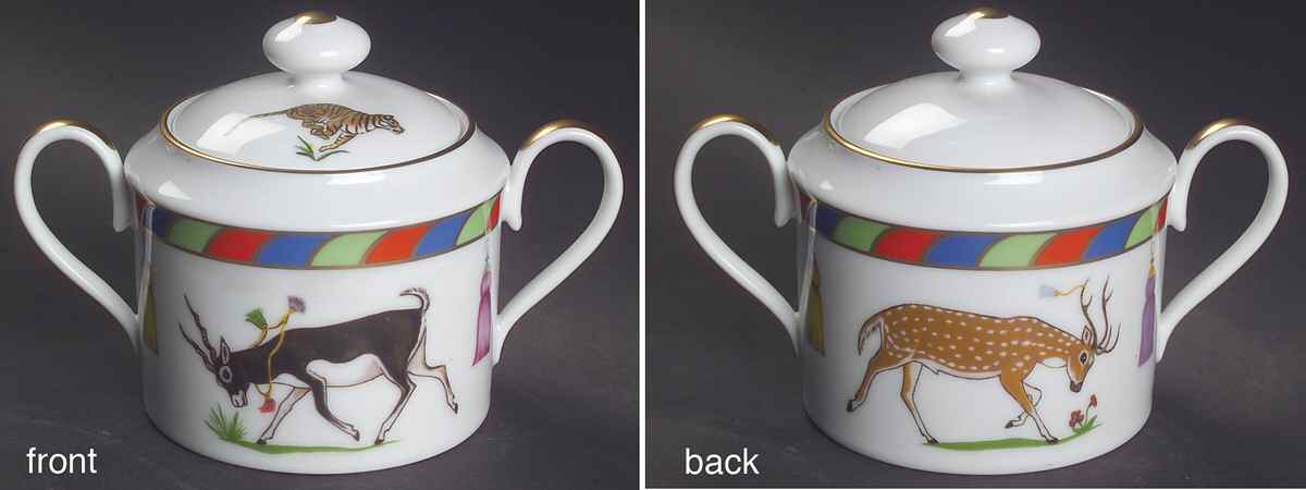 Tiger Raj Sugar Bowl & Lid by Lynn Chase-1