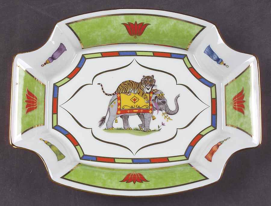 Tiger Raj Octagonal Tray by Lynn Chase-1