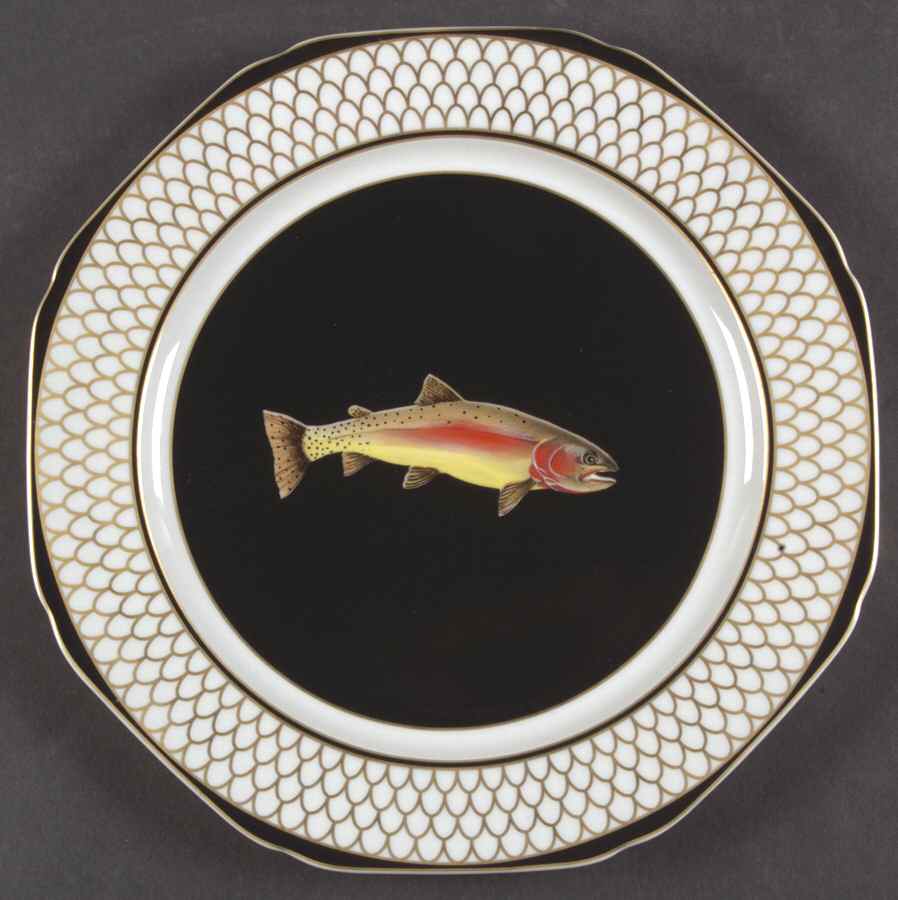 Trout of American Waters Dinner Plate by Lynn Chase-1