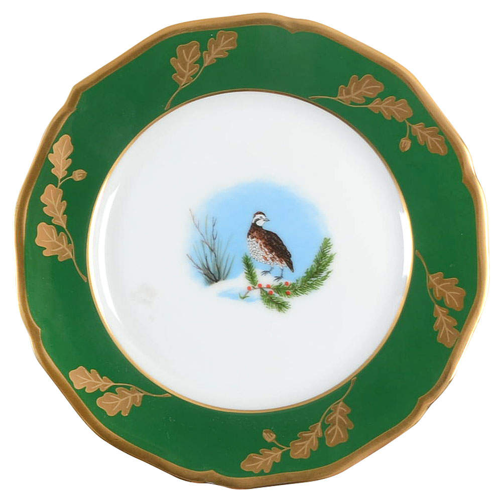 Winter Game Birds Green Salad/Dessert Plate by Lynn Chase-1