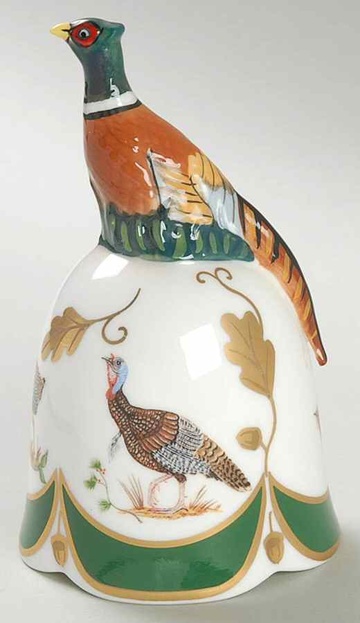 Winter Game Birds Green Bell by Lynn Chase-1