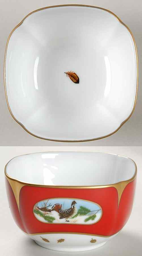 Winter Game Birds Red Fruit/Dessert (Sauce) Bowl by Lynn Chase-1