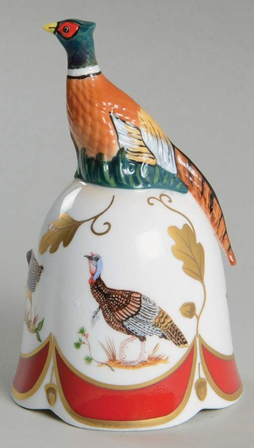 Winter Game Birds Red Bell by Lynn Chase-1