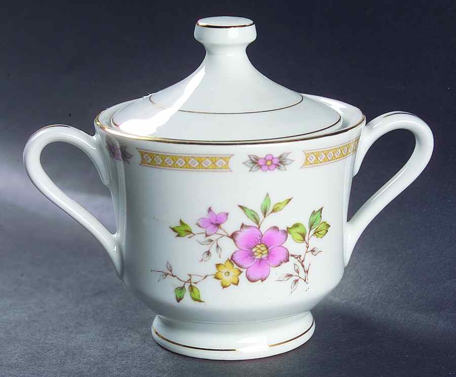 Connie Sugar Bowl & Lid by Crescent (Japan)-1
