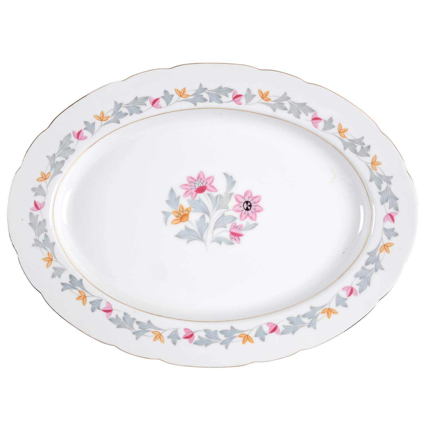 Spring Song 14" Oval Serving Platter by Crescent (Japan)-1