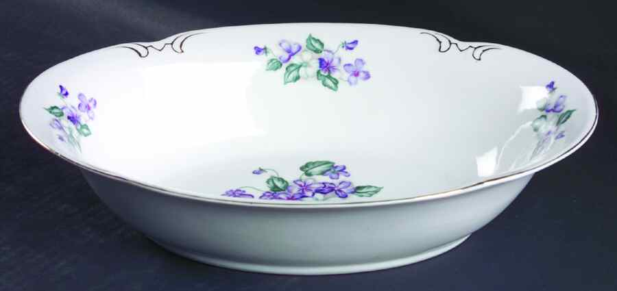 Viola 11" Oval Vegetable Bowl by Crescent (Japan)-1