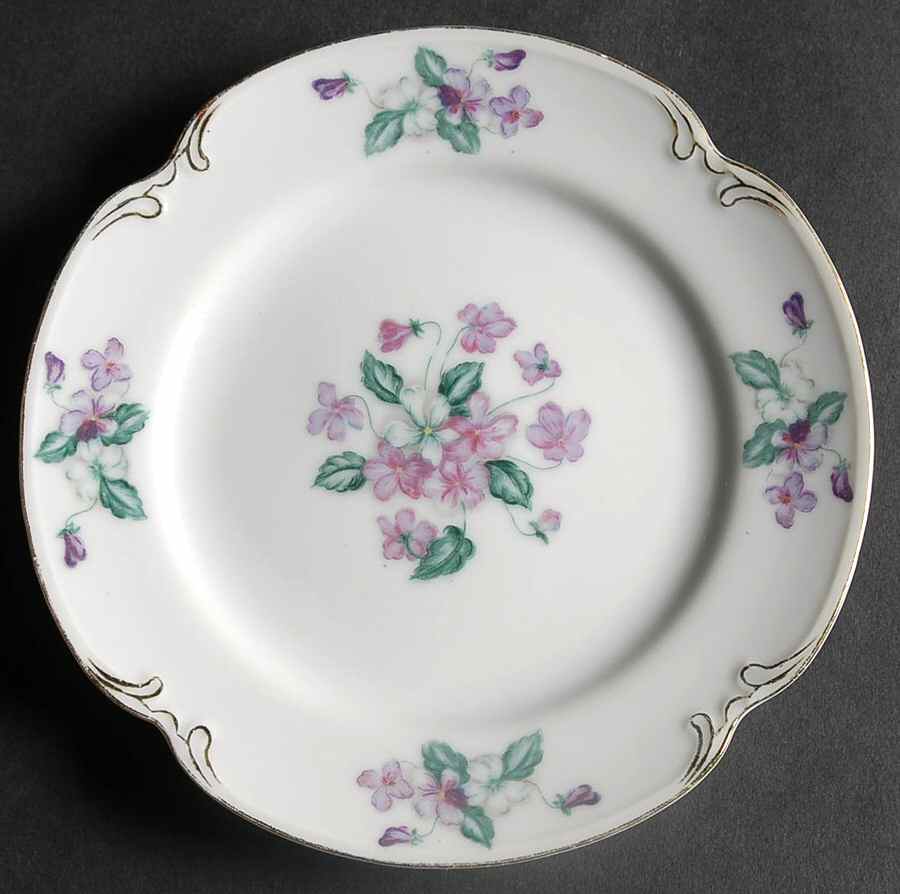 Viola Bread & Butter Plate by Crescent (Japan)-1