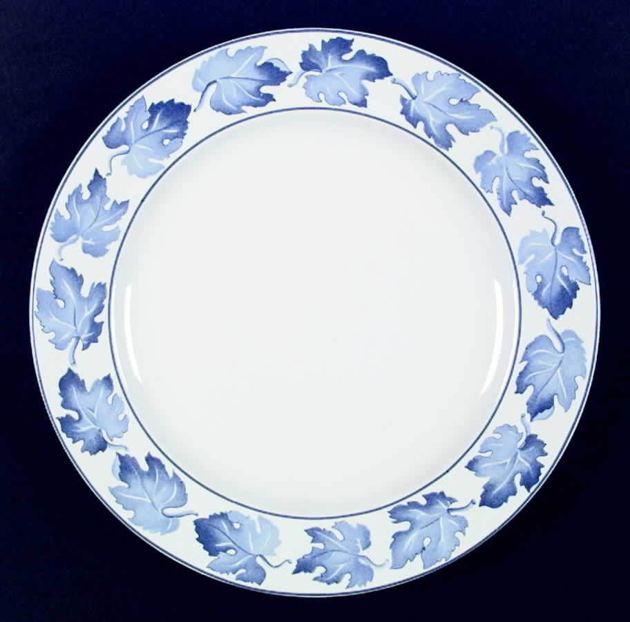Blue Leaves Dinner Plate by Classic Traditions-1