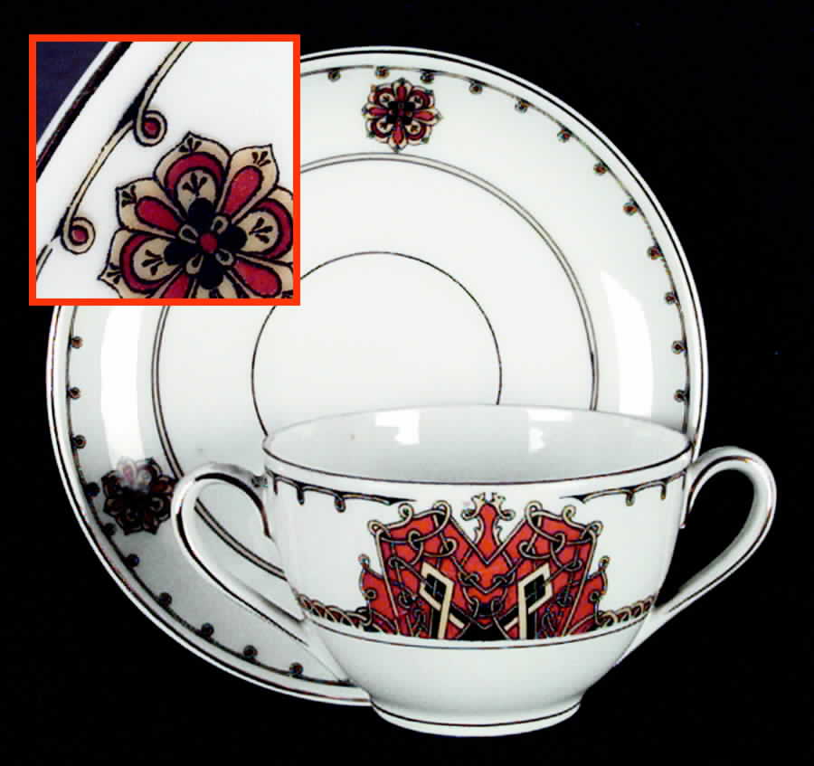 16845 Flat Bouillon Cup & Saucer by Carl Tielsch-1