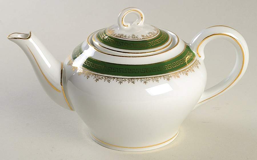 21170 Green (Altwasser) Individual Teapot & Lid by Carl Tielsch-1