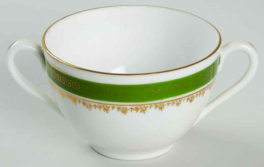 21170 Green (Altwasser) Bouillon Cup by Carl Tielsch-1