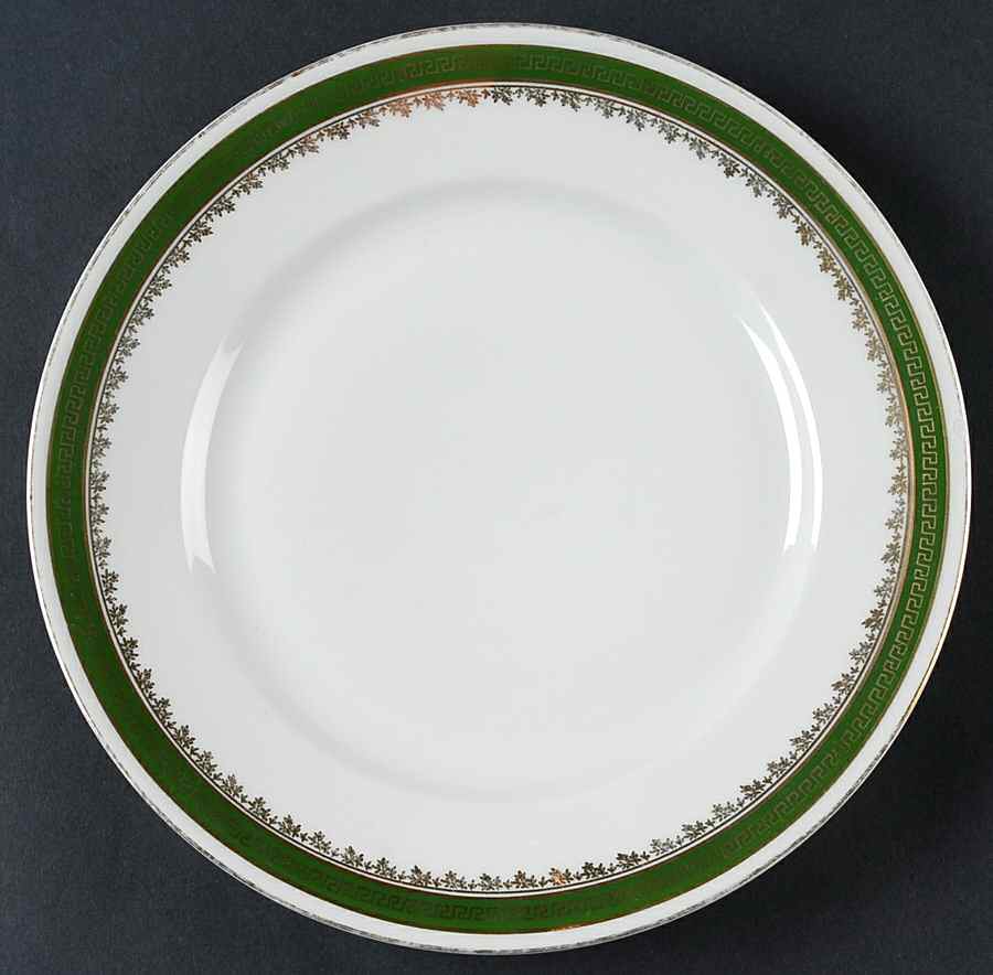 21170 Green (Altwasser) Dinner Plate by Carl Tielsch-1