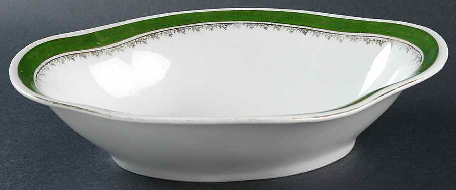 21170 Green (Altwasser) 9" Oval Vegetable Bowl by Carl Tielsch-1