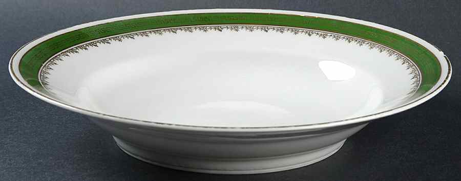 21170 Green (Altwasser) Large Rim Soup Bowl by Carl Tielsch-1
