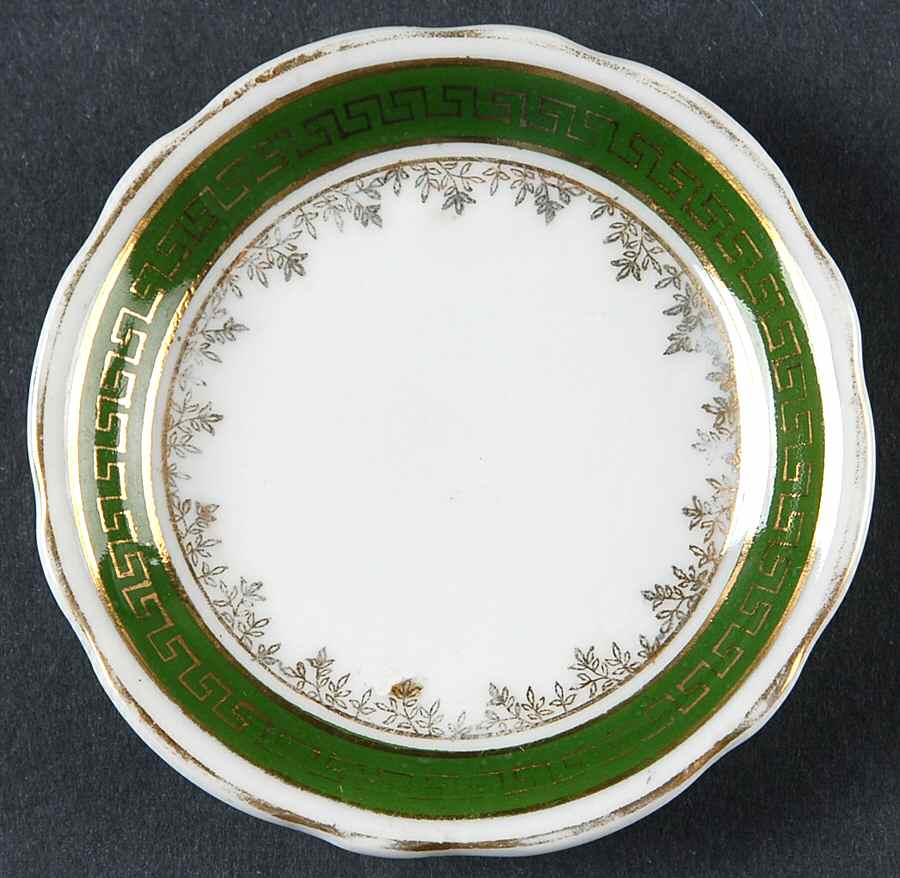 21170 Green (Altwasser) Butter Pat by Carl Tielsch-1