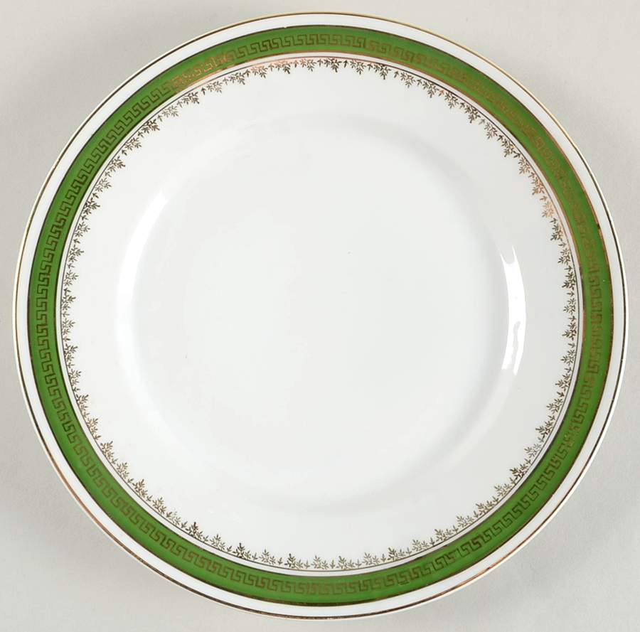 21170 Green (Altwasser) Luncheon Plate by Carl Tielsch-1