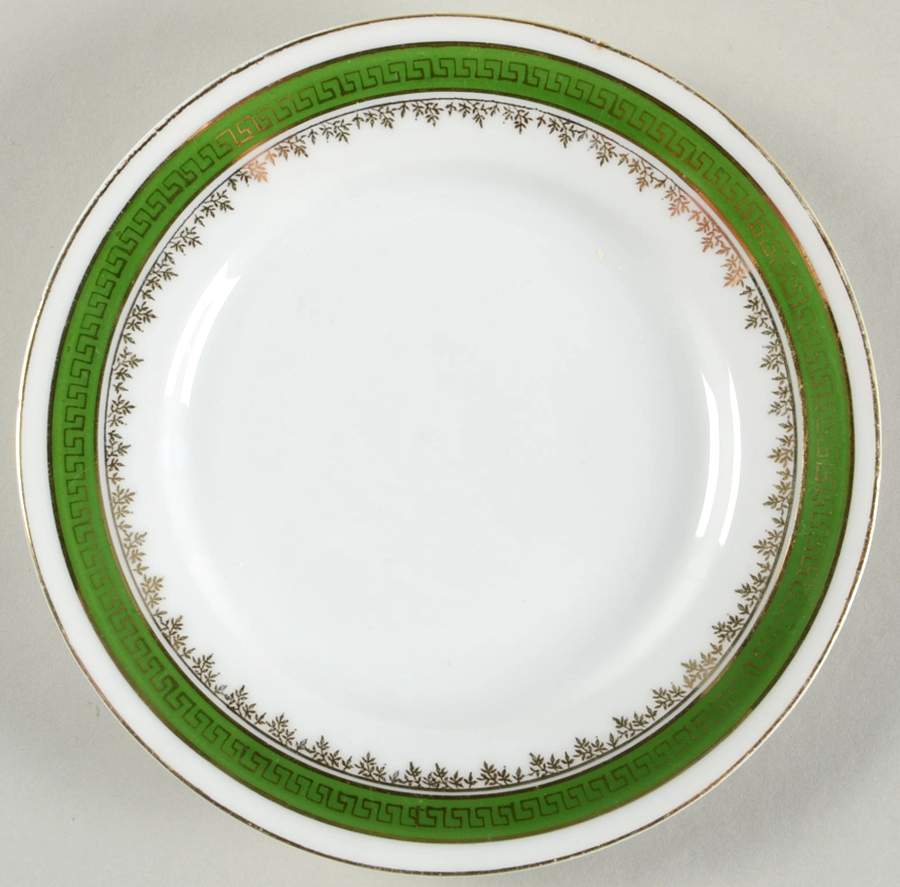 21170 Green (Altwasser) Bread & Butter Plate by Carl Tielsch-1