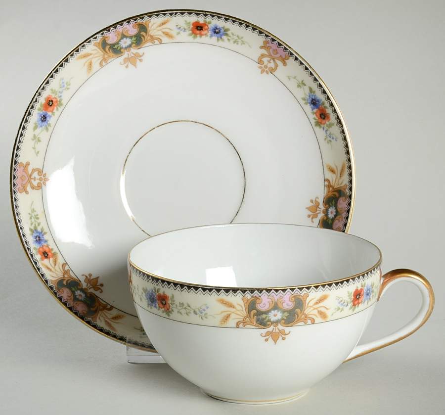 2251 Flat Cup & Saucer Set by Carl Tielsch-1