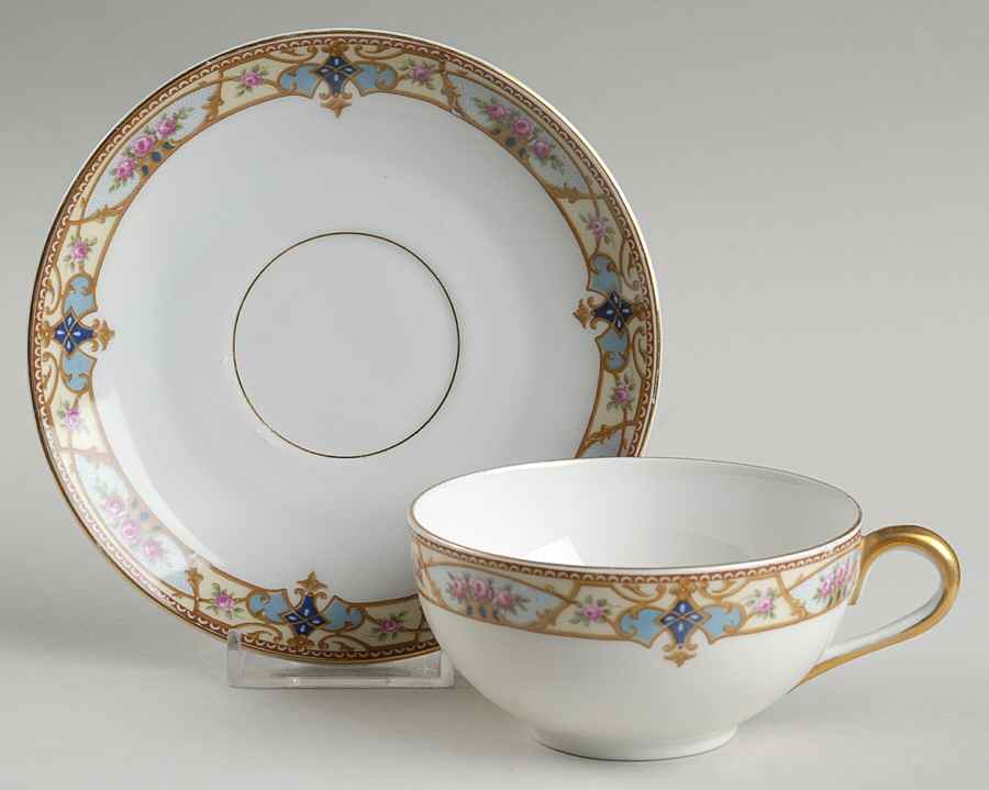 2261 Flat Cup & Saucer Set by Carl Tielsch-1