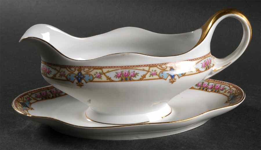 2261 Gravy Boat with Attached Underplate by Carl Tielsch-1