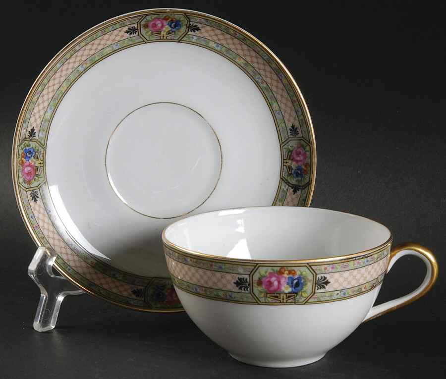 2335 Flat Cup & Saucer Set by Carl Tielsch-1