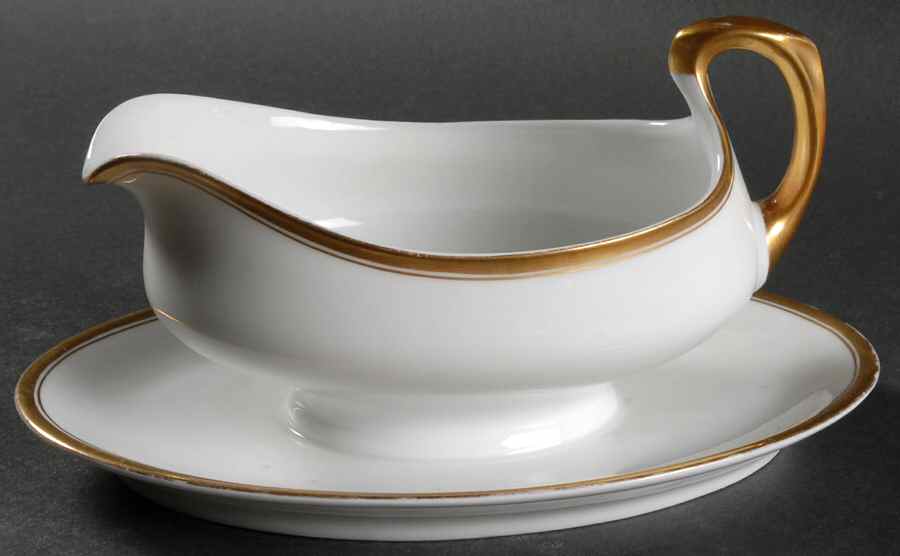 6521 (Altwasser) Gravy Boat with Attached Underplate by Carl Tielsch-1