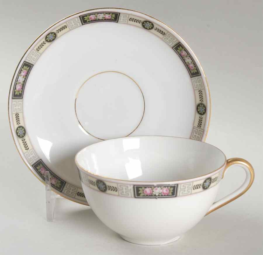 2131 Flat Cup & Saucer Set by Carl Tielsch-1