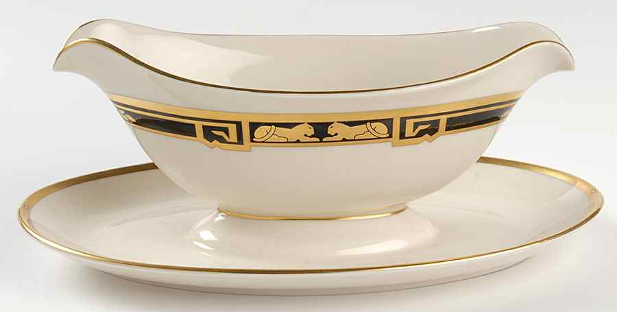 La Maison De L'Art Deco Gravy Boat with Attached Underplate by Cartier-1