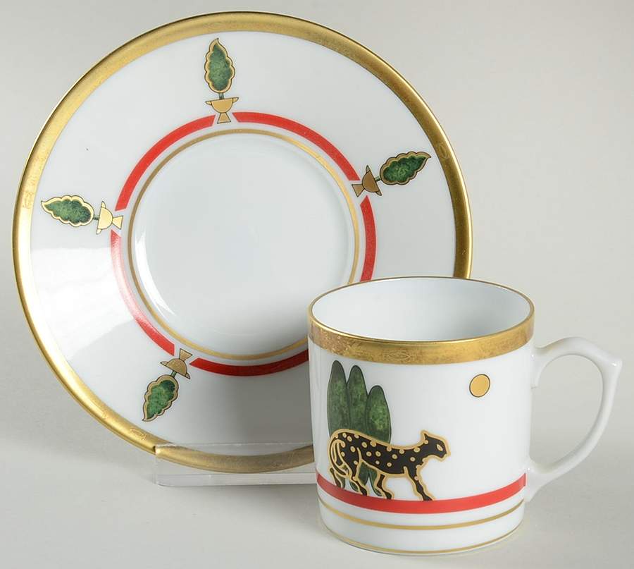 La Maison De Louis Cartier Flat Demitasse Cup & Saucer Set by Cartier-1